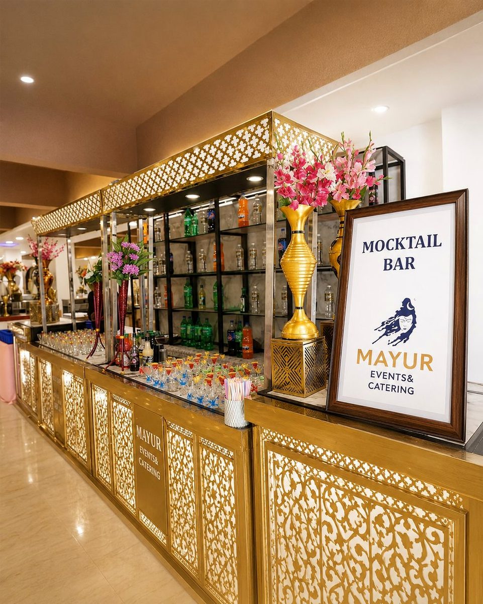 Mocktail bar catering setup by Mayur Events Bilaspur